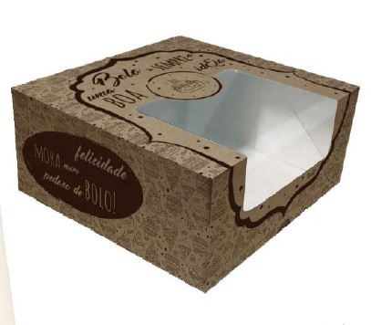 Caixa Bolo 26x26x12 Prtica Person Kraft Unidade